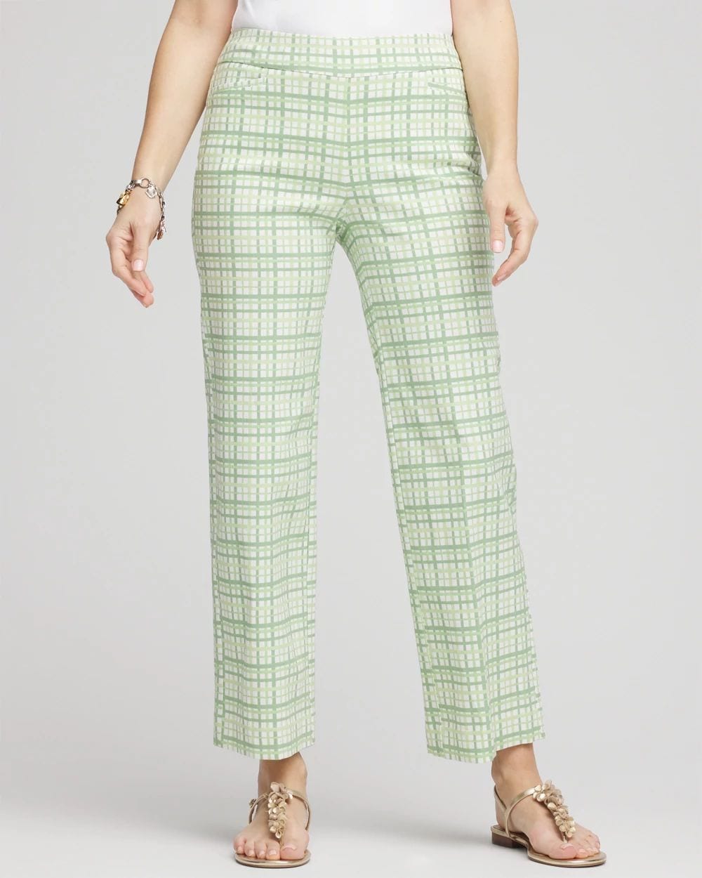 Brigitte™ Wide Leg Plaid Cropped Pants | Chico's